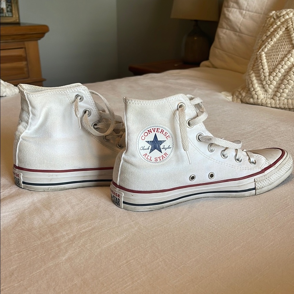 Converse White High-Top Sneakers